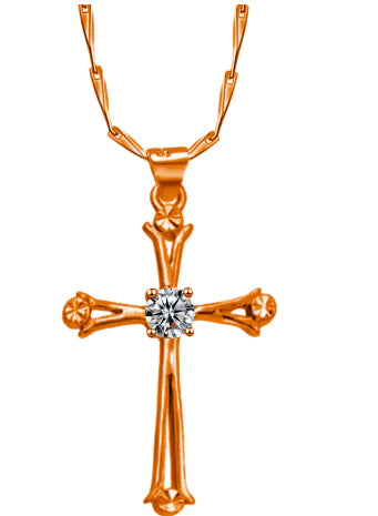 Fashionable Women's Necklace with Bold Cross Pendant